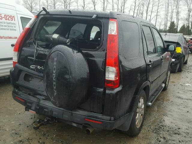 JHLRD78946C015845 - 2006 HONDA CR-V SE BLACK photo 4