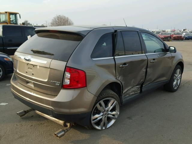 2FMDK4KCXDBB75253 - 2013 FORD EDGE LIMIT BROWN photo 4