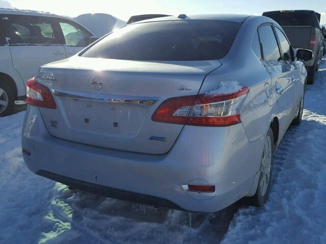 3N1AB7AP6EY313007 - 2014 NISSAN SENTRA S SILVER photo 4