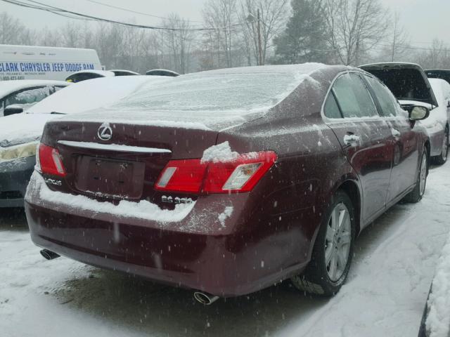 JTHBJ46G882185057 - 2008 LEXUS ES 350 MAROON photo 4