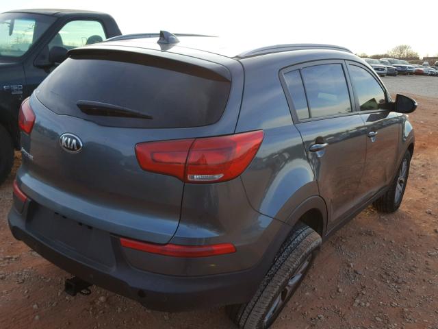 KNDPB3AC3E7645016 - 2014 KIA SPORTAGE B GRAY photo 4