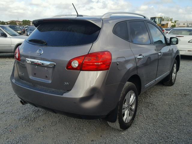 JN8AS5MT2DW032052 - 2013 NISSAN ROGUE S GRAY photo 4