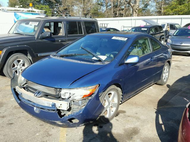 2HGFG12876H523701 - 2006 HONDA CIVIC EX BLUE photo 2