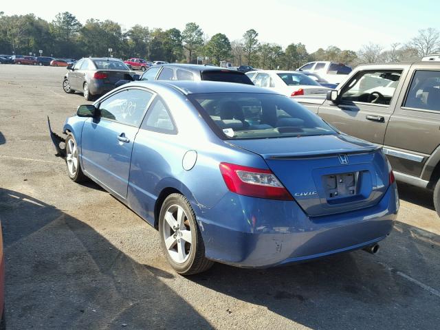 2HGFG12876H523701 - 2006 HONDA CIVIC EX BLUE photo 3