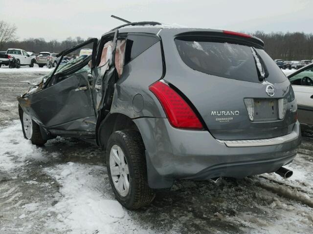 JN8AZ08W77W602781 - 2007 NISSAN MURANO SL GRAY photo 3