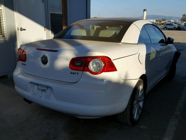 WVWBA7AH9AV023719 - 2010 VOLKSWAGEN EOS TURBO WHITE photo 4