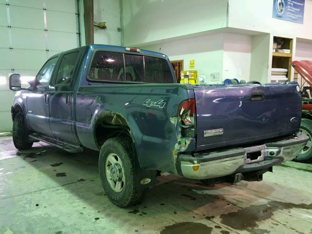 1FTSW21P05EA36540 - 2005 FORD F250 SUPER BLUE photo 3