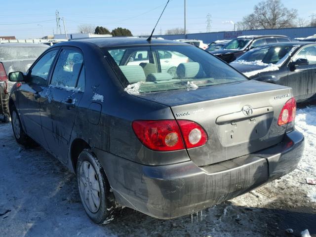 2T1BR32E27C828317 - 2007 TOYOTA COROLLA CE GRAY photo 3