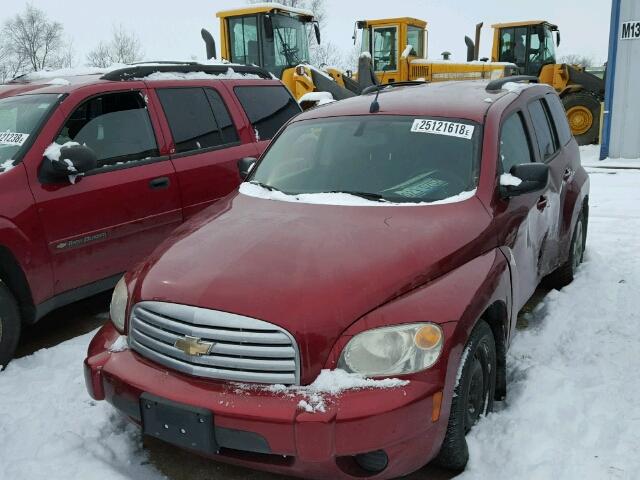 3GNCA13B39S592407 - 2009 CHEVROLET HHR LS MAROON photo 2