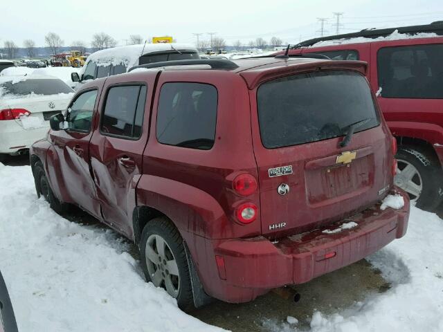 3GNCA13B39S592407 - 2009 CHEVROLET HHR LS MAROON photo 3
