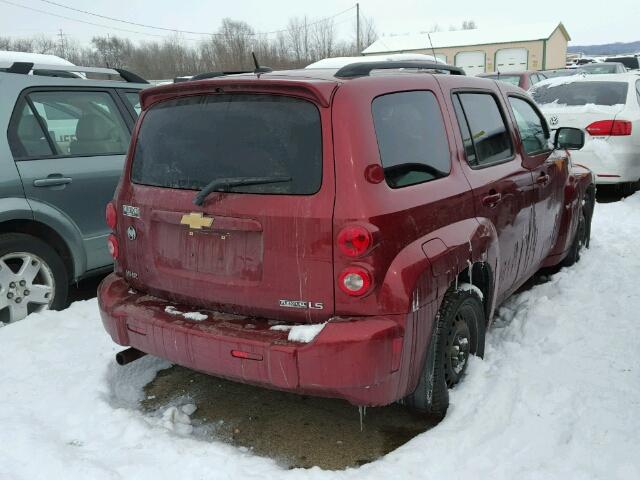 3GNCA13B39S592407 - 2009 CHEVROLET HHR LS MAROON photo 4