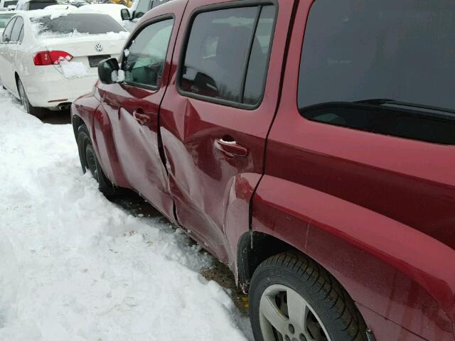 3GNCA13B39S592407 - 2009 CHEVROLET HHR LS MAROON photo 9