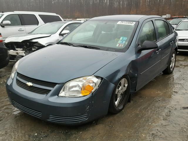 1G1AK55F877267129 - 2007 CHEVROLET COBALT LS BLUE photo 2