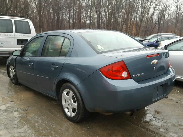 1G1AK55F877267129 - 2007 CHEVROLET COBALT LS BLUE photo 3