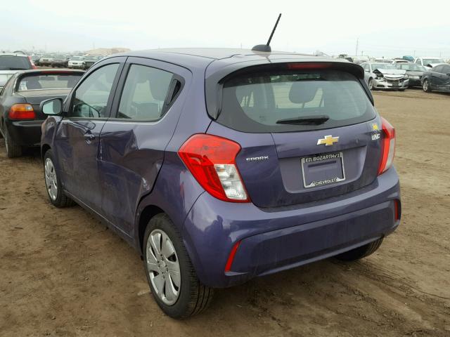 KL8CB6SA4HC789109 - 2017 CHEVROLET SPARK LS PURPLE photo 3