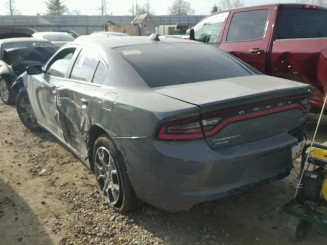 2C3CDXJG9HH567132 - 2017 DODGE CHARGER SX GRAY photo 3