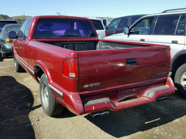 1GCCS19X7T8143840 - 1996 CHEVROLET S TRUCK S1 BURGUNDY photo 3