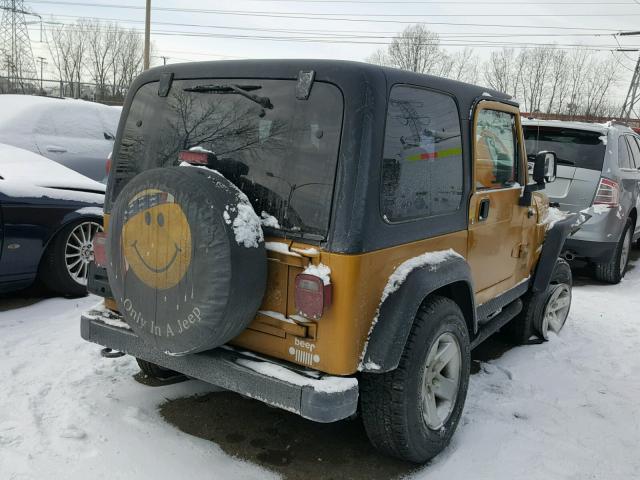 1J4FA69S73P309405 - 2003 JEEP WRANGLER / YELLOW photo 4