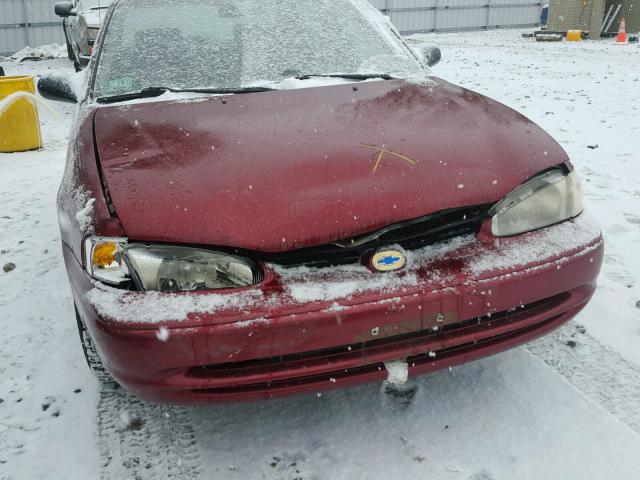 1Y1SK5282XZ429564 - 1999 CHEVROLET GEO PRIZM 红色 照片 9