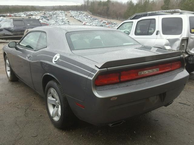 2B3CJ4DG2BH571272 - 2011 DODGE CHALLENGER GRAY photo 3