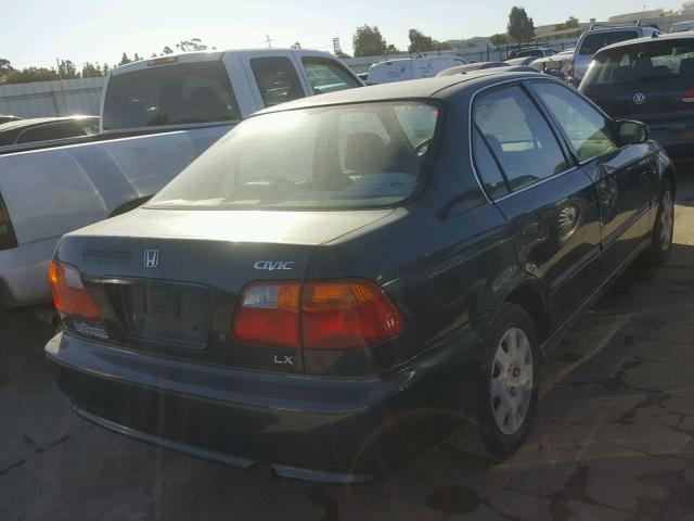 JHMEJ6571XS001540 - 1999 HONDA CIVIC LX GREEN photo 4