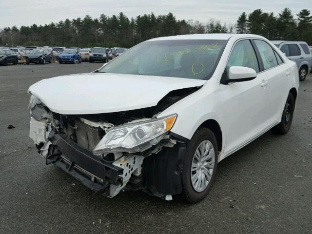 4T4BF1FK7DR277671 - 2013 TOYOTA CAMRY L WHITE photo 2