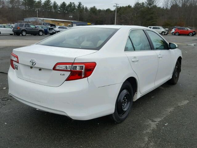 4T4BF1FK7DR277671 - 2013 TOYOTA CAMRY L WHITE photo 4