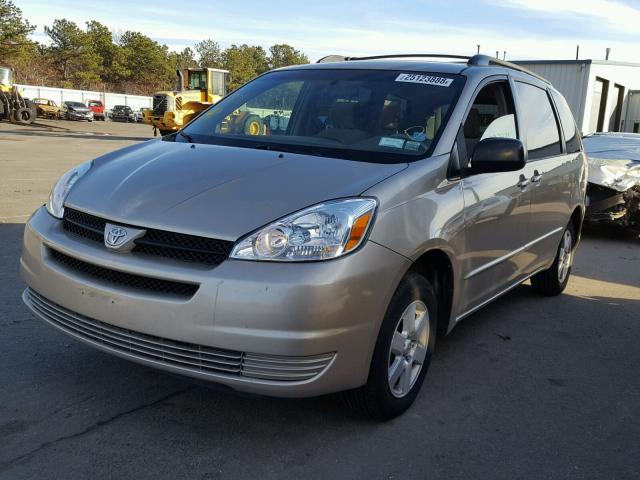 5TDZA23CX5S306567 - 2005 TOYOTA SIENNA CE GOLD photo 2