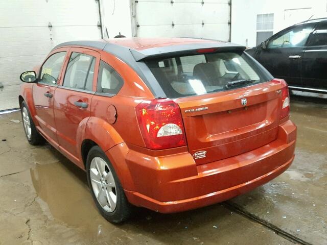 1B3HB48B78D786010 - 2008 DODGE CALIBER SX ORANGE photo 3