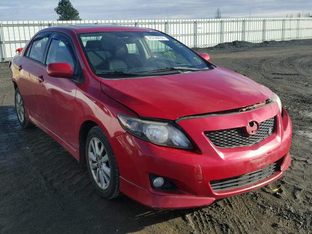 2T1BU40E79C004856 - 2009 TOYOTA COROLLA BA RED photo 1