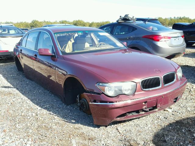 WBAGN63482DR04172 - 2002 BMW 745 LI BURGUNDY photo 1