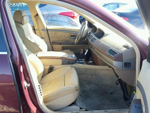 WBAGN63482DR04172 - 2002 BMW 745 LI BURGUNDY photo 5