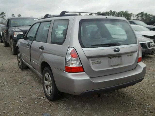 JF1SG63647H708261 - 2007 SUBARU FORESTER 2 SILVER photo 3