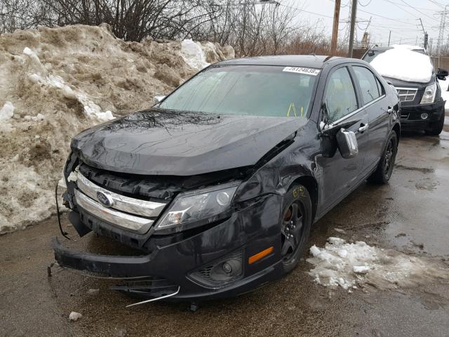 3FAHP0HA2BR133640 - 2011 FORD FUSION SE BLACK photo 2