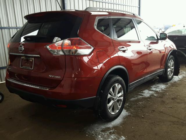 5N1AT2MVXFC813488 - 2015 NISSAN ROGUE S RED photo 4