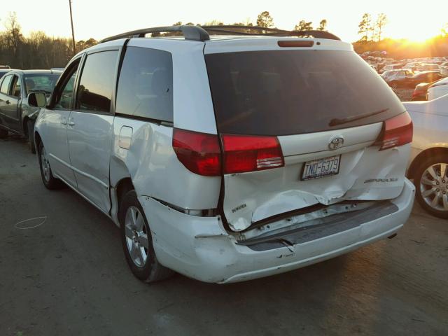 5TDZA22CX5S224100 - 2005 TOYOTA SIENNA XLE WHITE photo 3