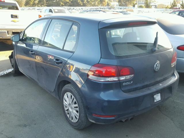 WVWDB7AJ7DW141663 - 2013 VOLKSWAGEN GOLF BLUE photo 3