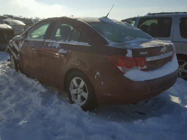 1G1PF5SC3C7243016 - 2012 CHEVROLET CRUZE LT BURGUNDY photo 3