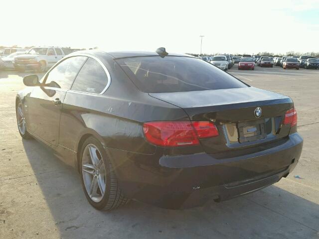 WBAKF9C5XBE619758 - 2011 BMW 335 XI BLACK photo 3