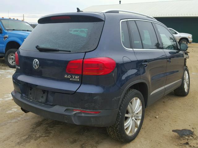 WVGBV7AX9DW504527 - 2013 VOLKSWAGEN TIGUAN S BLUE photo 4