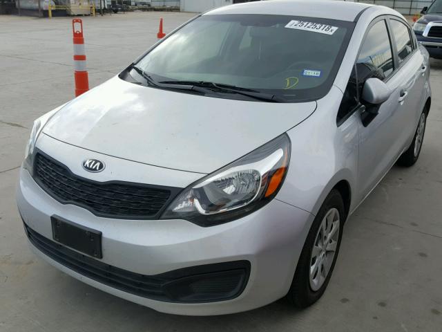 KNADM4A39D6199958 - 2013 KIA RIO LX SILVER photo 2