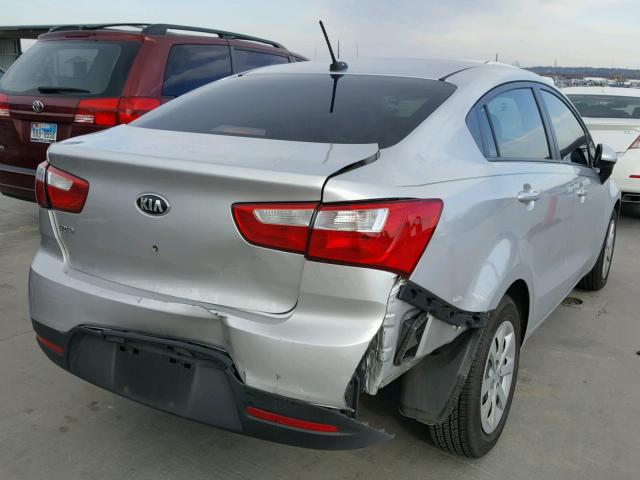 KNADM4A39D6199958 - 2013 KIA RIO LX Արծաթագույն լուսանկար 4