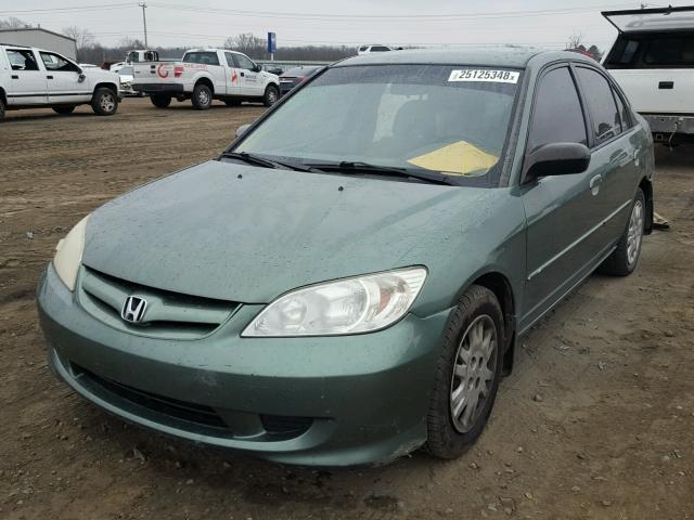 2HGES16594H619370 - 2004 HONDA CIVIC LX GREEN photo 2