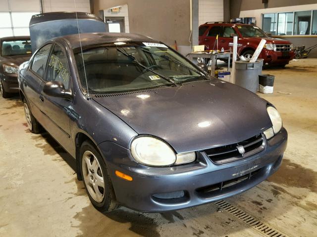 1B3ES46CX2D520812 - 2002 DODGE NEON SE BLUE photo 1