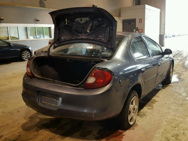 1B3ES46CX2D520812 - 2002 DODGE NEON SE BLUE photo 4