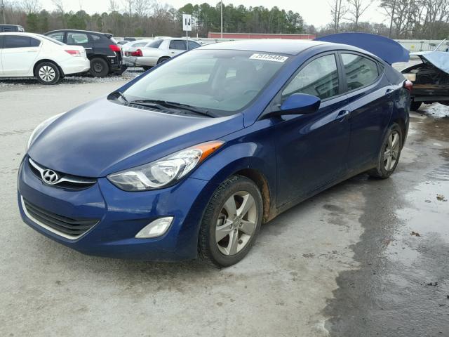 KMHDH4AE5DU837400 - 2013 HYUNDAI ELANTRA GL BLUE photo 2