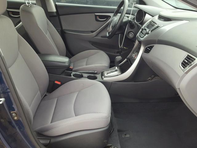 KMHDH4AE5DU837400 - 2013 HYUNDAI ELANTRA GL BLUE photo 5