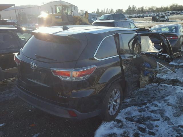 5TDJKRFH2ES045574 - 2014 TOYOTA HIGHLANDER BLACK photo 4