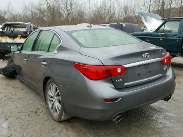 JN1BV7AR2EM694807 - 2014 INFINITI Q50 BASE GRAY photo 3