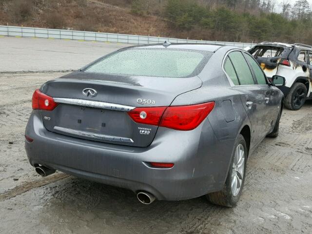 JN1BV7AR2EM694807 - 2014 INFINITI Q50 BASE GRAY photo 4